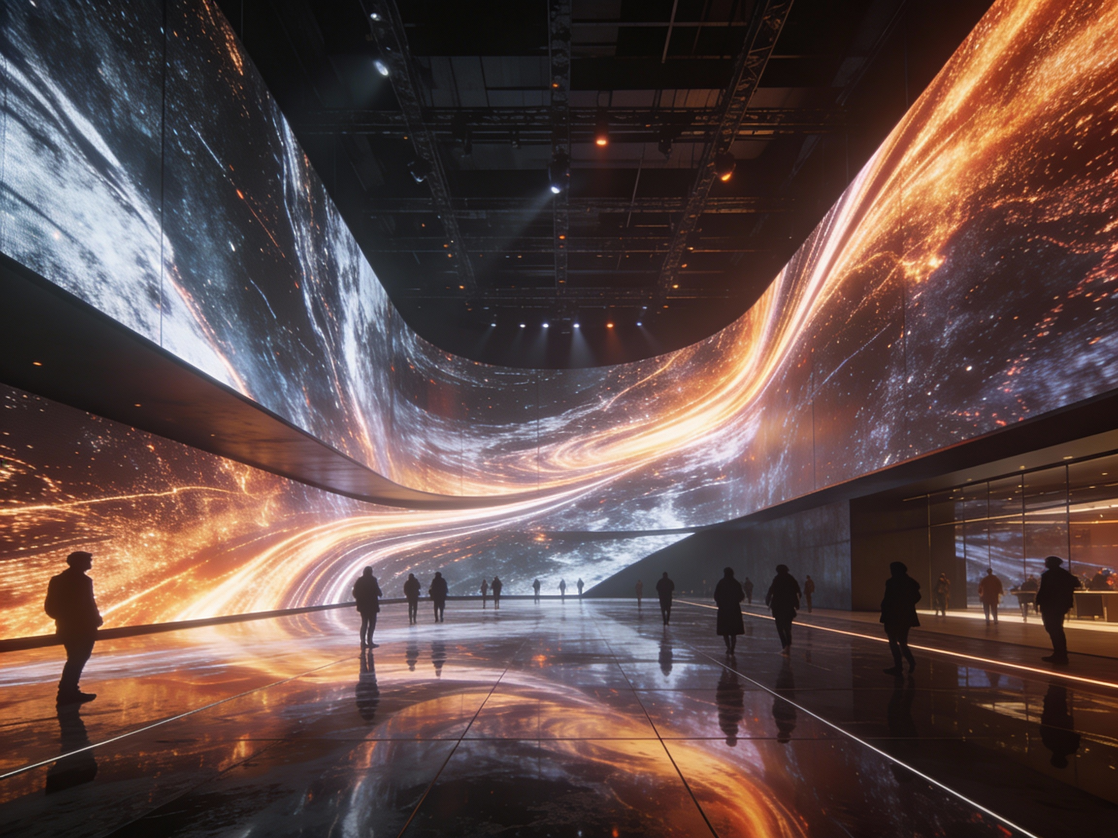 A breathtaking immersive brand experience inside a large modern space